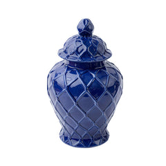 Navy Textured Ginger Jar