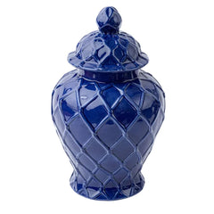 Navy Textured Ginger Jar