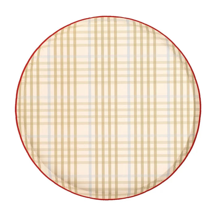Paper Plate (Large) - Gingham Plaid