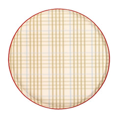 Paper Plate (Large) - Gingham Plaid