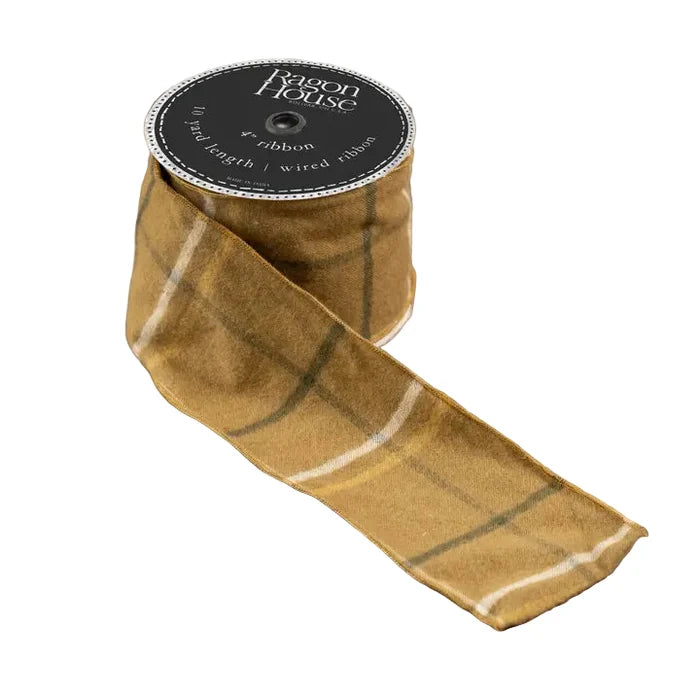 Ribbon - Mustard Plaid