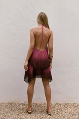 Lost In Wonder Halter Mini Dress Pink Ombre