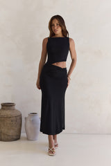 Over And Over Mesh Maxi Dress Black