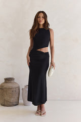 Over And Over Mesh Maxi Dress Black