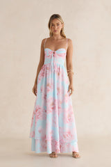 Fresh Florals Maxi Dress Mint