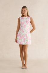Calling For You Floral Mini Dress Pink