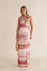 Atlanna Wrap Maxi Dress Shell Print