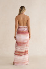 Atlanna Wrap Maxi Dress Shell Print