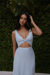Soft Silhouette Maxi Dress Blue