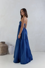 Unforgettable Style Strapless Maxi Dress Navy