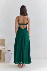 Habita Maxi Dress Forest Green