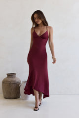 Moving Moments Maxi Dress Burgundy