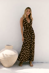 Spot The Treasure Maxi Dress Brown