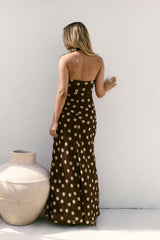 Spot The Treasure Maxi Dress Brown