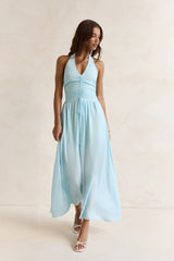 Heart Of Ours Halter Maxi Dress Blue