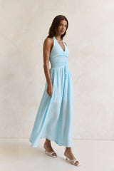 Heart Of Ours Halter Maxi Dress Blue