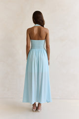 Heart Of Ours Halter Maxi Dress Blue