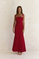 Spring In The Clouds Maxi Dress Burgundy
