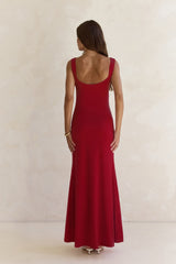 Spring In The Clouds Maxi Dress Burgundy