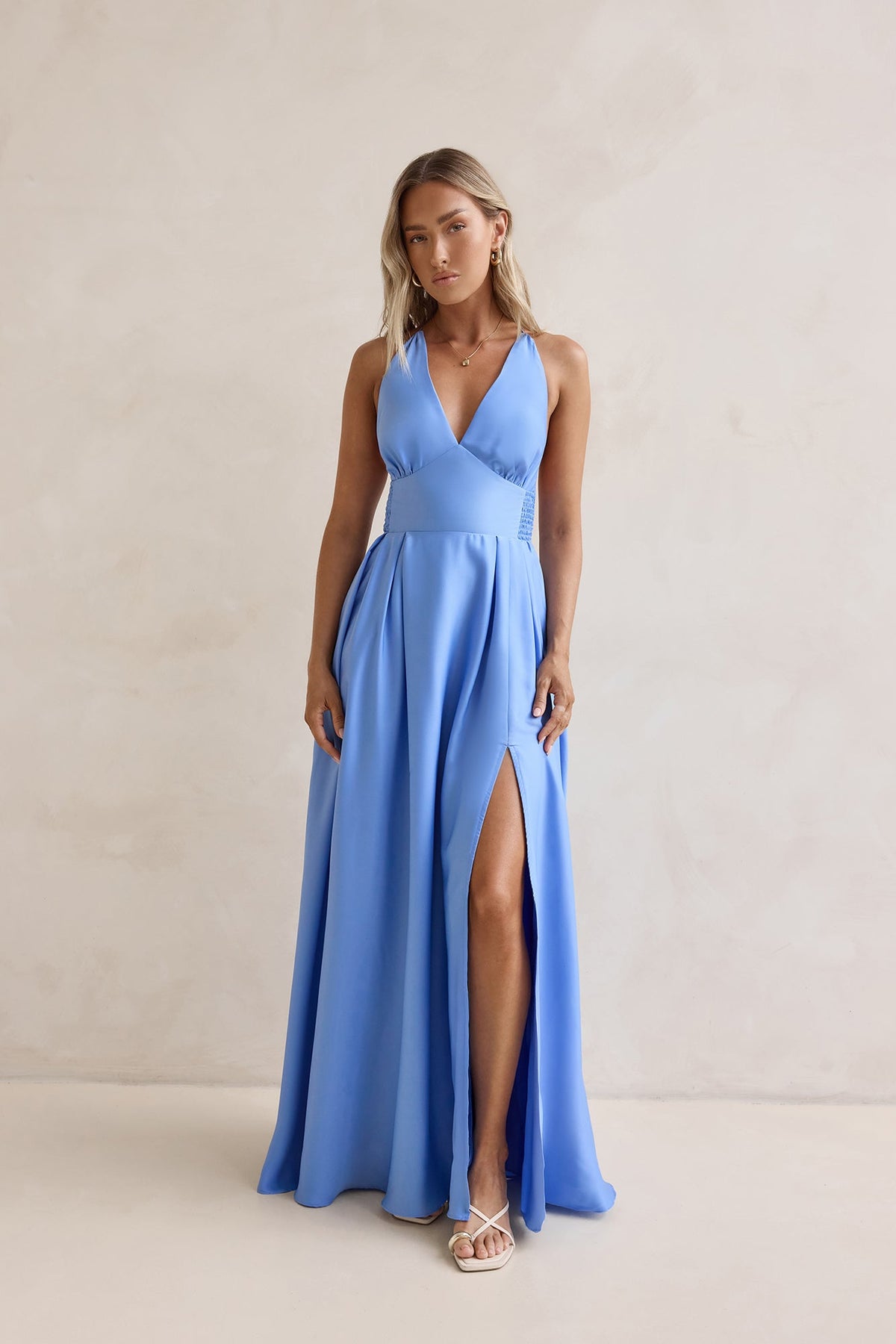 Secret Strolls Maxi Dress Blue