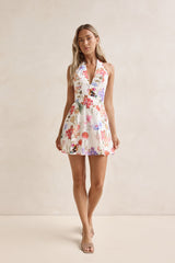 Wildflowers Halter Mini Dress Multi