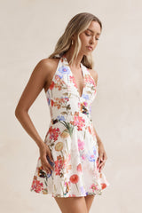 Wildflowers Halter Mini Dress Multi