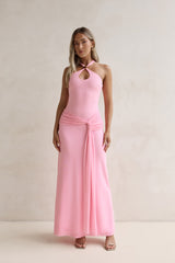 Lost In Dreams Mesh Maxi Dress Pink