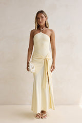 Crystal Sands Halter Maxi Dress Yellow