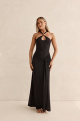 Lost In Dreams Mesh Maxi Dress Black