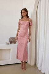 Soft Dedications Mesh Maxi Dress Pink