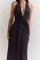 Pure Dreamer Halter Maxi Dress Black
