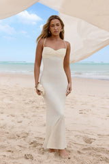 Counting The Seconds Lace Mesh Maxi Dress Yellow