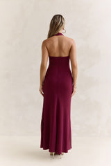 Run To You Halter Maxi Dress Plum