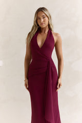Run To You Halter Maxi Dress Plum