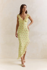 Imaginations Mesh Maxi Dress Yellow