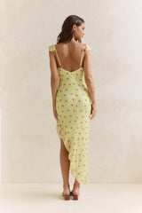 Imaginations Mesh Maxi Dress Yellow