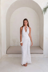 Spot The Treasure Maxi Dress White