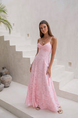 Lost In The Skies Maxi Dress Pink