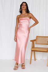 Gleam In Gold Maxi Dress Pink