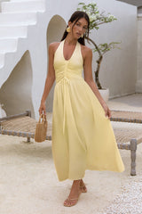 Heart Of Ours Halter Maxi Dress Yellow