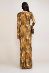 Solid Color Square Neck Bodycon Maxi Dress