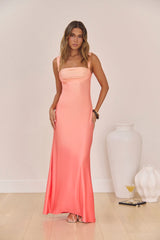 Spring In The Clouds Maxi Dress Peach Ombre