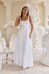 Fashion Snap Maxi Dress White
