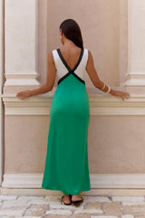 Pocket Of Sunshine Slip Maxi Dress Green