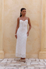 Gloria Lace Maxi Dress White