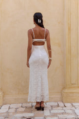 Gloria Lace Maxi Dress White