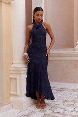 Letters Of Love Halter Maxi Dress Navy