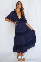 Cowboy Midi Dress Navy