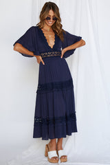 Cowboy Midi Dress Navy