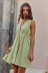 Spritz Of The Sun Mini Dress Sage